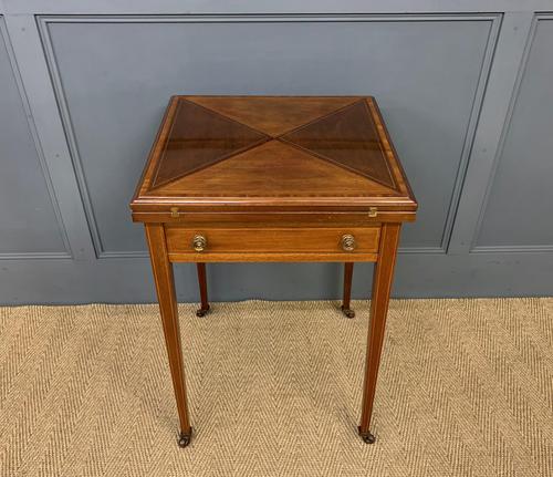 Edwardian Inlaid Mahogany Envelope Card Table (1 of 14) Edwardian Inlaid Mahogany Envelope Card Table (1 of 14)