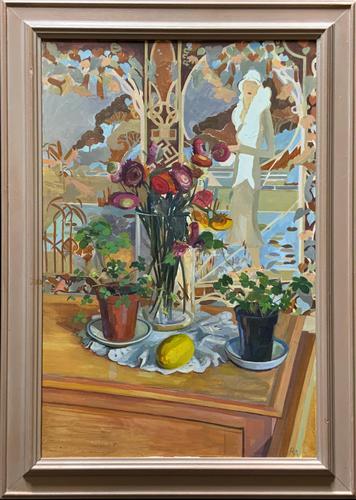 Stunning Original Art Deco Style Contemporary Figural Still Life Oil Painting (1 of 10) Stunning Original Art Deco Style Contemporary Figural Still Life Oil Painting (1 of 10)