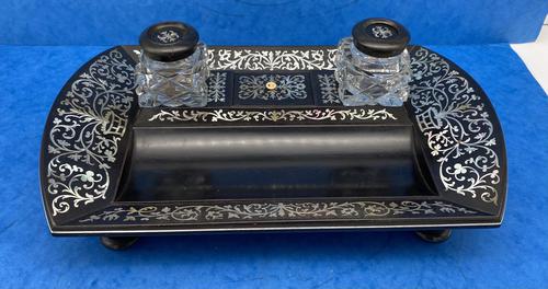 William IV Ebony Inlaid Inkstand (1 of 15)