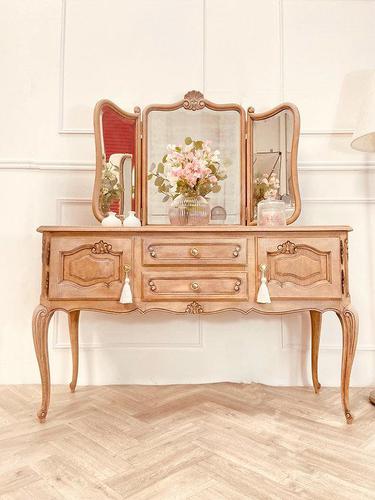 French Vintage Dressing Table / Rustic Vanity Table (1 of 9)