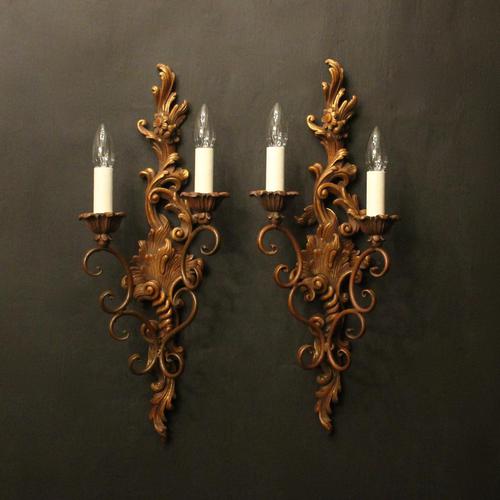Florentine Pair of Polychrome Wall Lights (1 of 10) Florentine Pair of Polychrome Wall Lights (1 of 10)