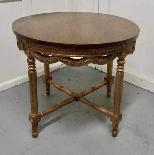 Round Gilt Occasional Table (1 of 4)