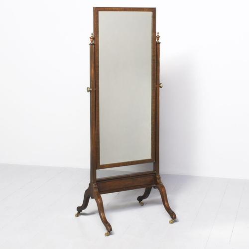 Elegant Georgian Style Mahogany Cheval Mirror c.1900 (1 of 7)