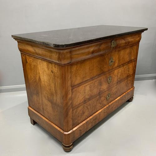 Figured Walnut and Marble Top Commode (1 of 13) Figured Walnut and Marble Top Commode (1 of 13)