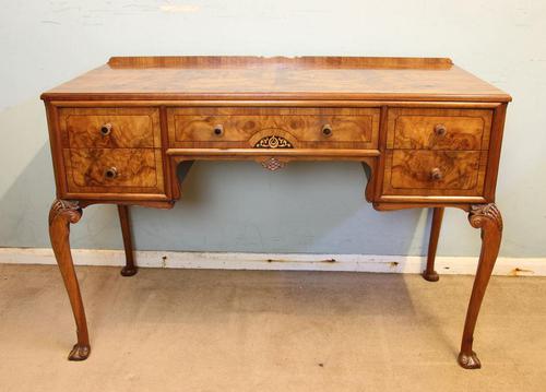 Quality Burr Walnut Side Table Writing Desk (1 of 14)