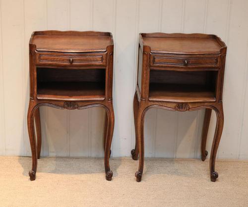 Pair of French Oak Bedside Cabinets (1 of 10)