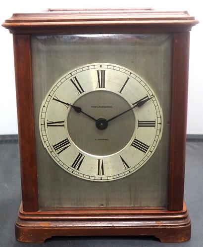 Interesting 4 Glass Carriage Mantel Clock – Library Miniature Bracket Clock (1 of 13)