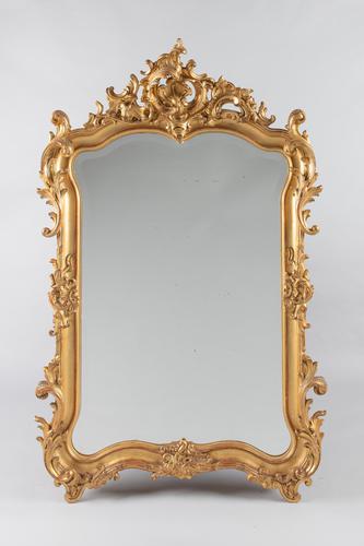 Wonderful Large 19th Century French Gilt Overmantle mirror (1 of 14)