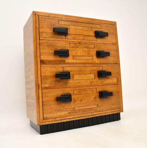 Art Deco Solid Oak Chest of Drawers (1 of 12)