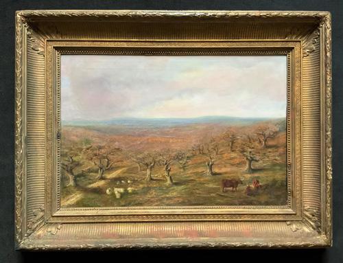 Large Superb Original 19thc West Sussex 'Tilgate Forest' Landscape Oil Painting (1 of 12)