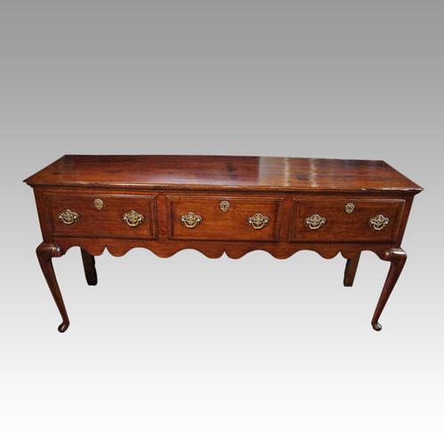 Fine George III Oak Cabriole Leg Dresser (1 of 8)