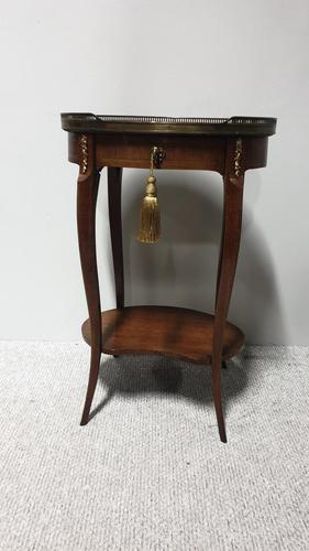 Very Nice French Walnut Side Lamp Table (1 of 7)