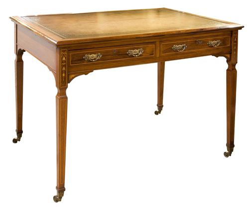 Victorian Rosewood & Mahogany Writing Table (1 of 5) Victorian Rosewood & Mahogany Writing Table (1 of 5)