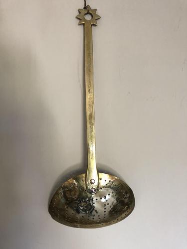 Large Solid Brass Dairy Skimmer (1 of 4) Large Solid Brass Dairy Skimmer (1 of 4)