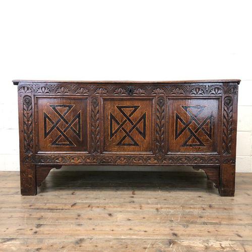 Large 18th Century Oak Coffer (1 of 9)