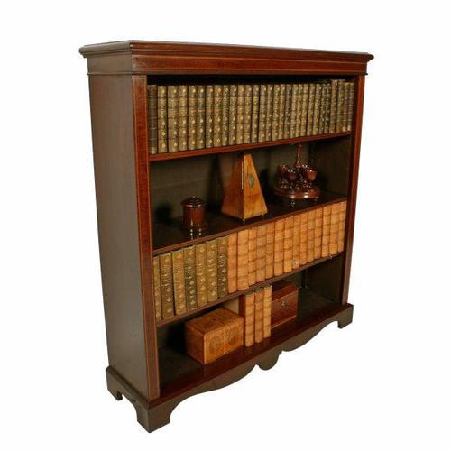 Inlaid Mahogany Open Bookshelves (1 of 7) Inlaid Mahogany Open Bookshelves (1 of 7)
