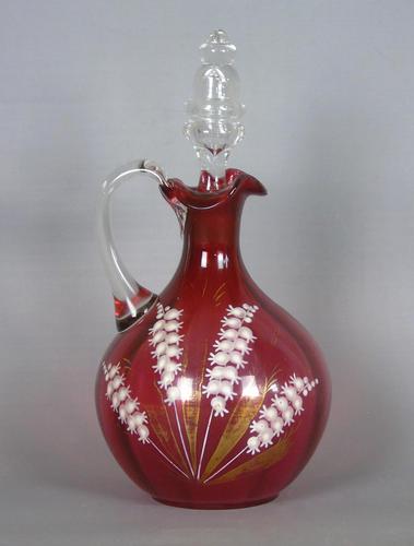 Victorian Hand Blown Cranberry Glass Decanter (1 of 5) Victorian Hand Blown Cranberry Glass Decanter (1 of 5)