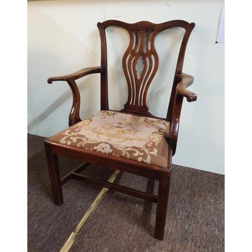 18th Century Walnut Arm or Desk Chair (1 of 7)