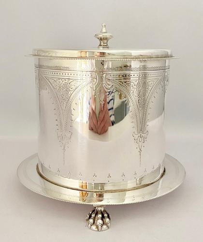 Victorian Silver Plated Biscuit Wafer Box c.1890 (1 of 9)