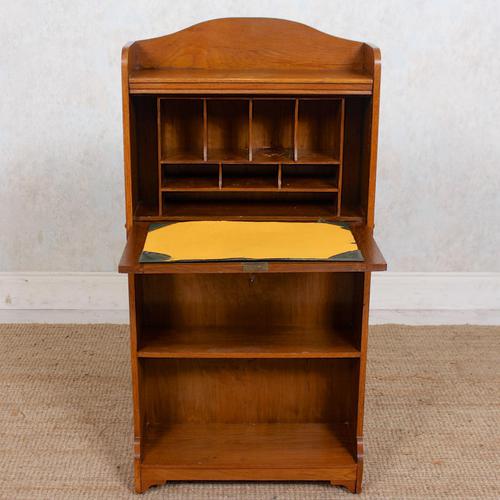 Edwardian Slim Oak Writing Bureau Arts & Crafts (1 of 9)