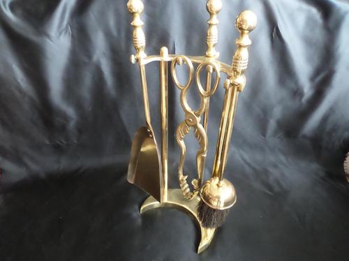 Small Fireside Companion Set Made of Solid Brass (1 of 6) Small Fireside Companion Set Made of Solid Brass (1 of 6)