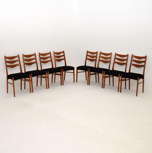 Set of 8 Danish Vintage Teak Dining Chairs by Arne Wahl Iversen (1 of 10)