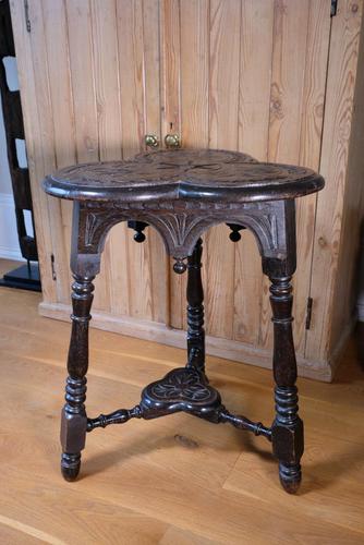 Carved Clover Leaf Table (1 of 22) Carved Clover Leaf Table (1 of 22)