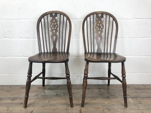 Pair of Antique Ash & Elm Wheelback Farmhouse Chairs (1 of 9) Pair of Antique Ash & Elm Wheelback Farmhouse Chairs (1 of 9)