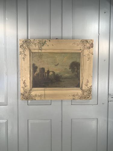 Antique Georgian or Early Victorian Landscape Oil Painting of Ruined Castle by John Wilson Ewbank 1 of 2 (1 of 9) Antique Georgian or Early Victorian Landscape Oil Painting of Ruined Castle by John Wilson Ewbank 1 of 2 (1 of 9)