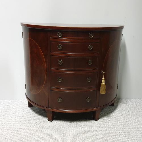 Mahogany Inlaid Demi Loon Cabinet (1 of 11)