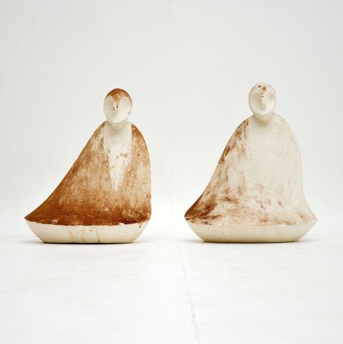 Pair of Distressed Clay Sculptures Vintage 1960’s (1 of 10) Pair of Distressed Clay Sculptures Vintage 1960’s (1 of 10)