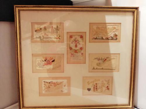 Early 20th century embroidered silk greetings cards (1 of 16) Early 20th century embroidered silk greetings cards (1 of 16)