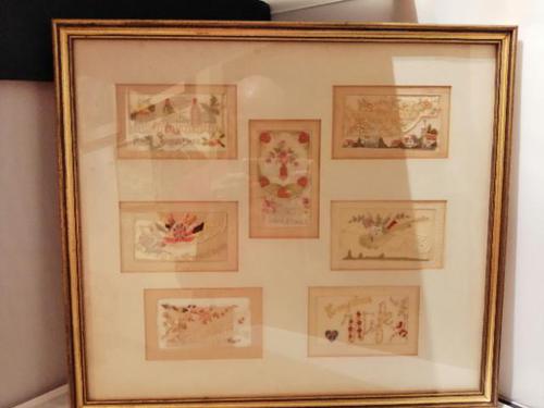 Early 20th Century Embroidered Silk Greetings Cards (1 of 16)