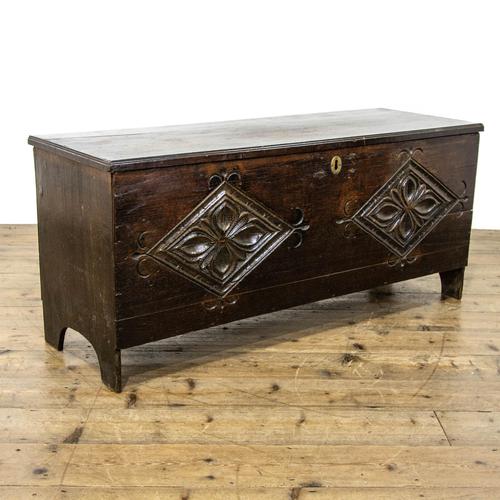 Antique Oak Plank Coffer (1 of 12)