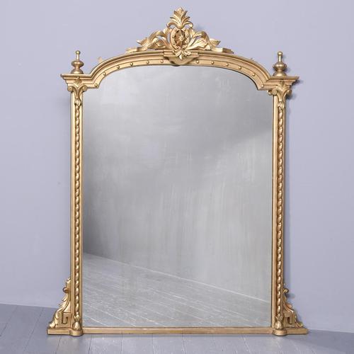 Decorative Mid-victorian Giltwood Overmantel Mirror (1 of 6)