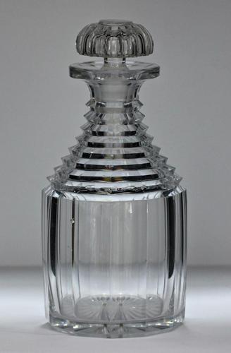 Early Victorian heavily cut cylinder or Nelson decanter (1 of 3) Early Victorian heavily cut cylinder or Nelson decanter (1 of 3)