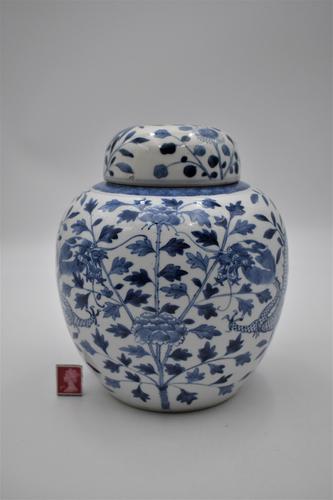 Chinese Porcelain Jar with Lid - Kangxi Revival (1 of 7)