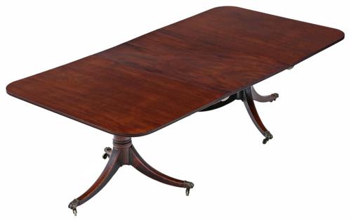 Georgian C1815 Mahogany Extending Pedestal Dining Table 19th Century (1 of 10)