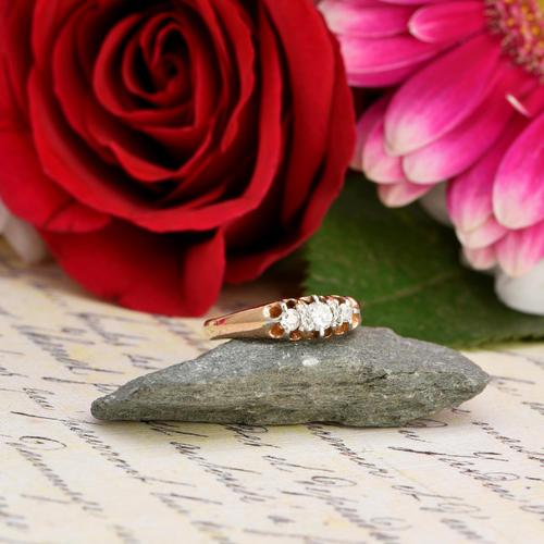 The Antique White Tipped Three Diamond Ring (1 of 6) The Antique White Tipped Three Diamond Ring (1 of 6)