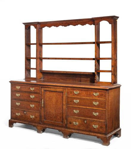 Late 18th Century Oak Dresser and Rack the base with central panel door (1 of 7) Late 18th Century Oak Dresser and Rack the base with central panel door (1 of 7)