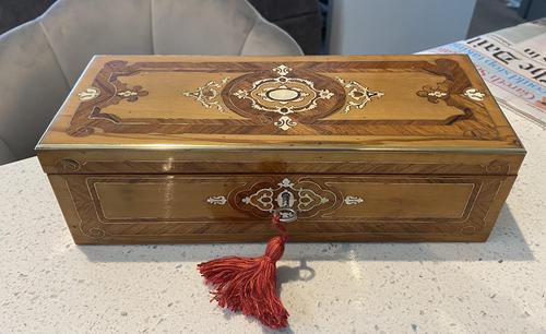 19th Century French Applewood Glove Box (1 of 17)