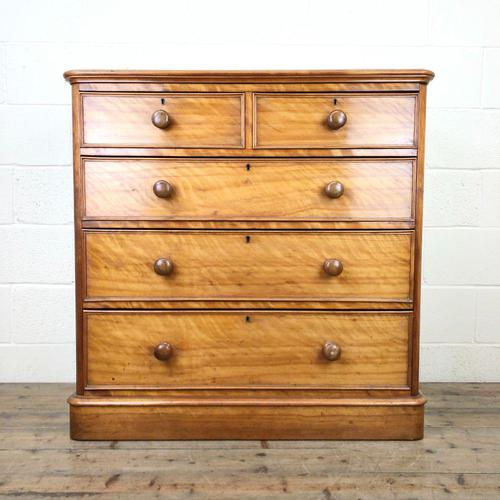 Victorian Satin Birch Chest of Drawers (1 of 9)