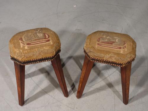 Attractive Pair of George III Period Octagonal Stools (1 of 5) Attractive Pair of George III Period Octagonal Stools (1 of 5)