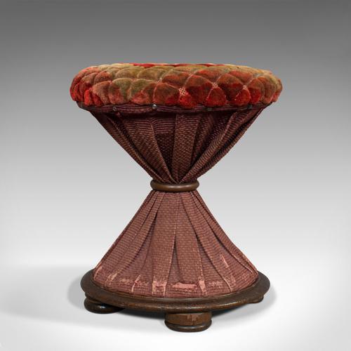 Antique Upholstered Stool, English, Walnut, Footstool, Tabouret, Regency, 1820 (1 of 9)