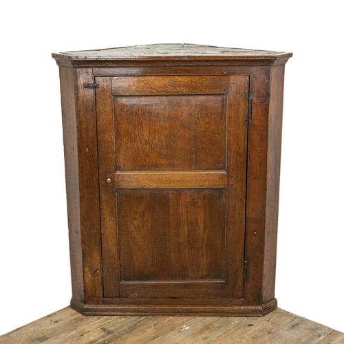 Antique Oak Hanging Corner Cupboard (1 of 10)