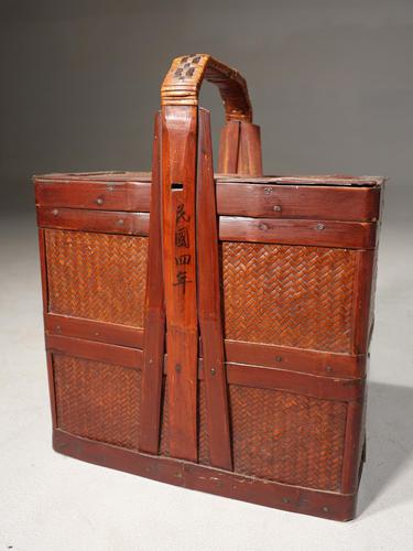 Early 20th Century Chinese Rattan, Tiffin Food Holder (1 of 5) Early 20th Century Chinese Rattan, Tiffin Food Holder (1 of 5)