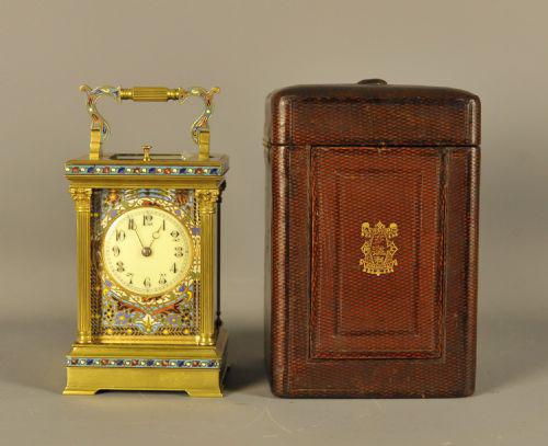 Champleve Repeating Carriage Clock - With original case (1 of 6) Champleve Repeating Carriage Clock - With original case (1 of 6)