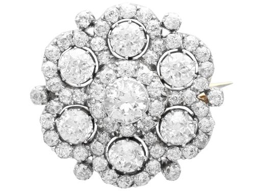 6.24ct Diamond & 10ct Yellow Gold Brooch / Pendant (1 of 12) 6.24ct Diamond & 10ct Yellow Gold Brooch / Pendant (1 of 12)