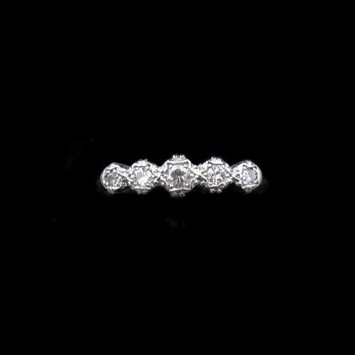 Antique Art Deco Diamond Five Stone 18ct 18k Yellow Gold and Platinum Ring (1 of 10) Antique Art Deco Diamond Five Stone 18ct 18k Yellow Gold and Platinum Ring (1 of 10)