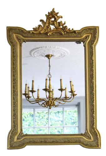 19th Century French Gilt Wall Mirror Overmantle Crest (1 of 9) 19th Century French Gilt Wall Mirror Overmantle Crest (1 of 9)